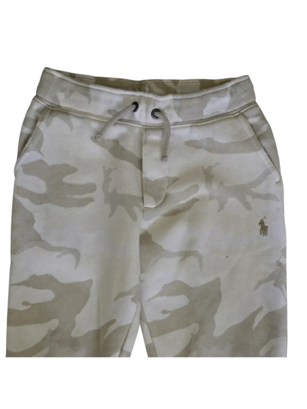 Polo Ralph Lauren Girls 4T Camo Jogger Sweatpants Tan Cotton Pony Logo